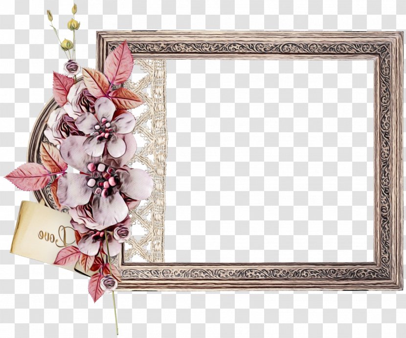 Background Pink Frame - Picture Frames - Interior Design Mirror Transparent PNG