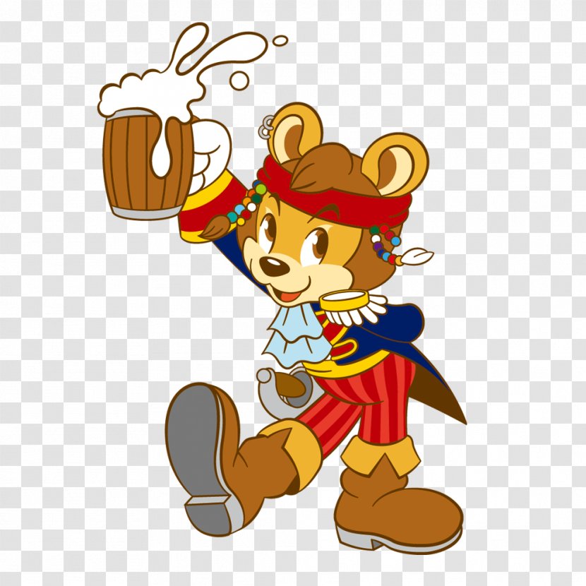 Draught Beer Oktoberfest Drink - Cartoon - A Small Animal That Drinks Transparent PNG