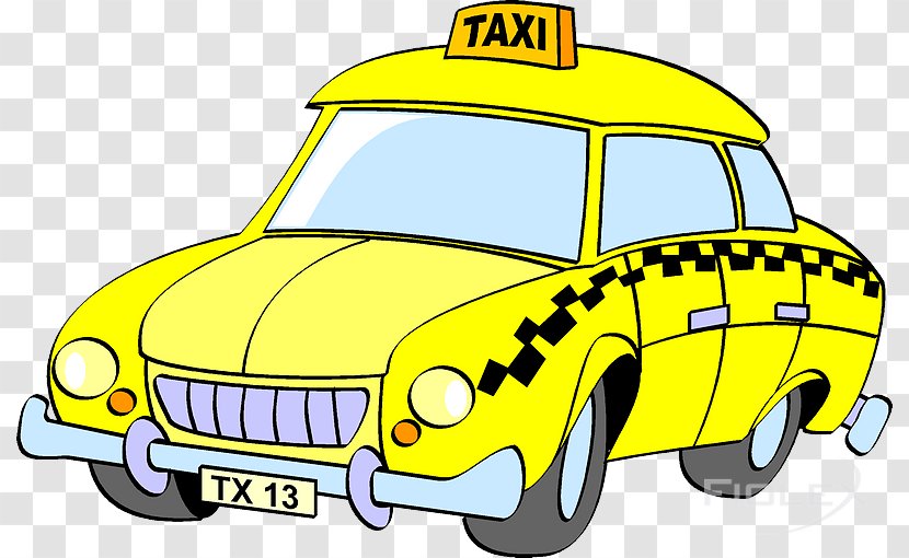 Taxi Driver Yellow Cab Clip Art - Motor Vehicle Transparent PNG