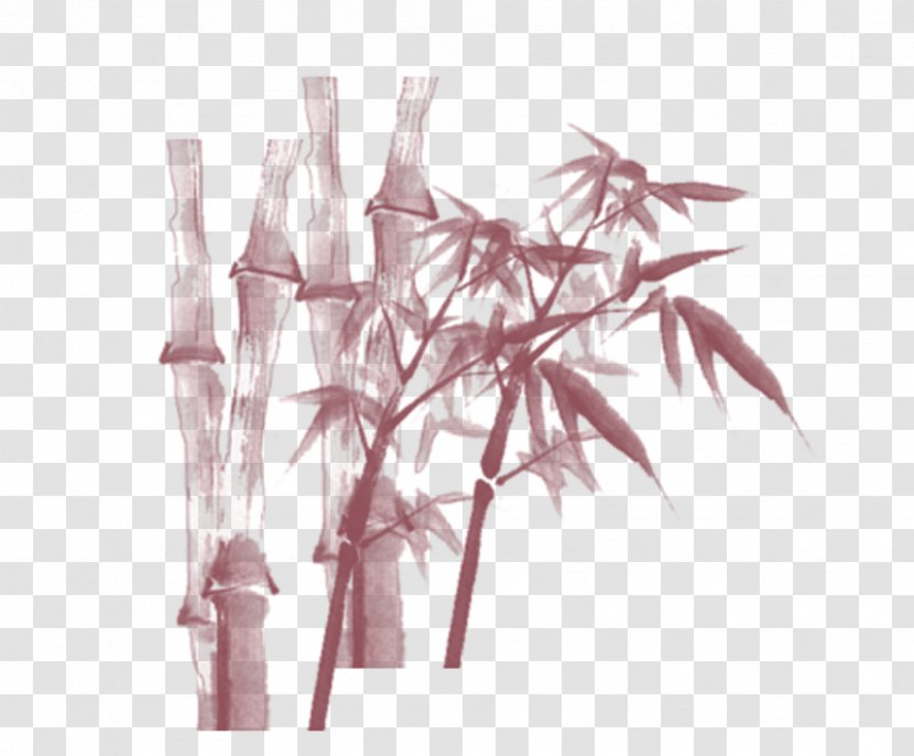 Paper Ink Wash Painting Bamboo - Transparency And Translucency Transparent PNG