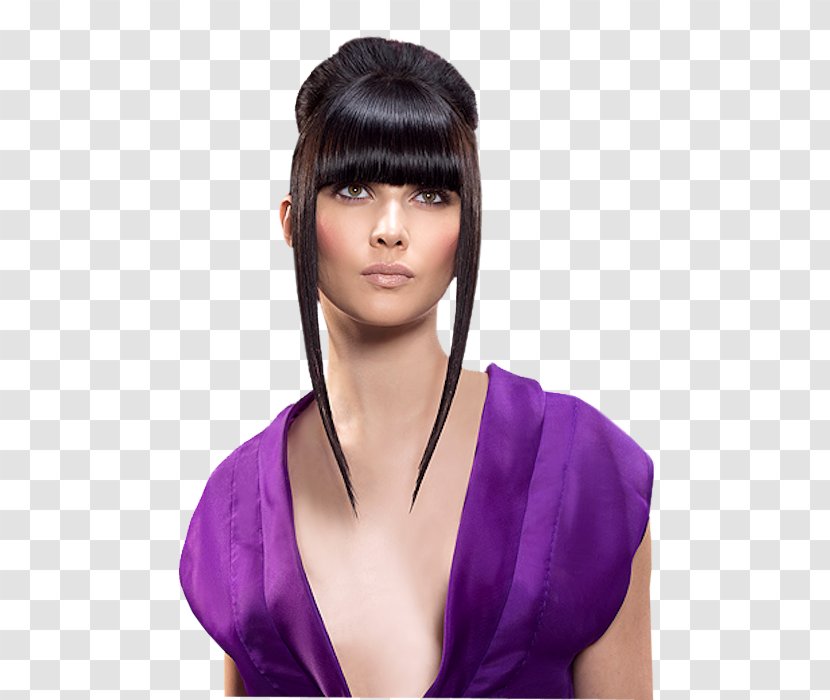 Bangs Woman Painting - Layered Hair Transparent PNG