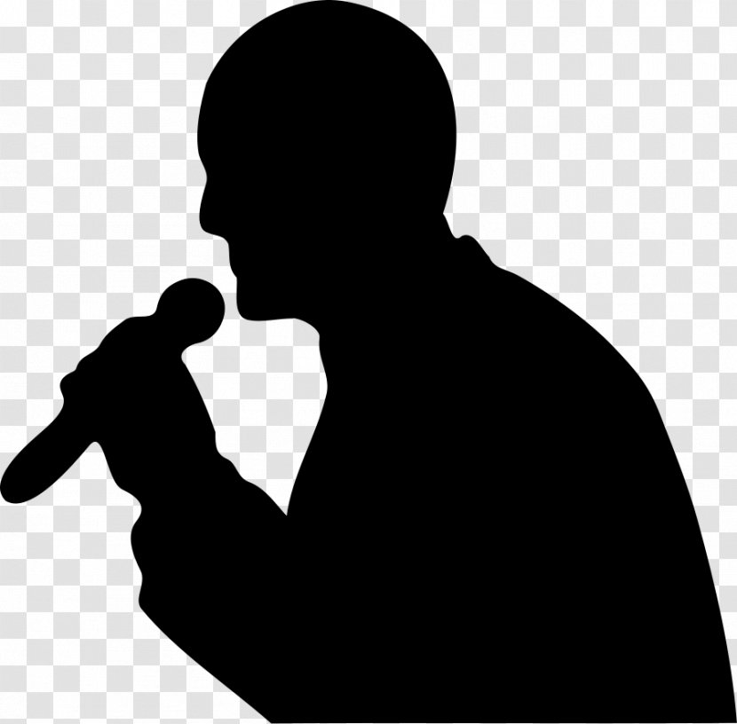 Microphone Clip Art - Silhouette - Rap Transparent PNG