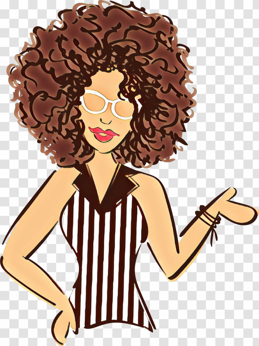 Hair Cartoon Afro Hairstyle Finger Transparent PNG