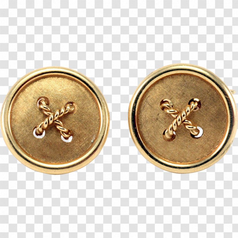 Cufflink Earring Jewellery Silver Gold - Body Jewelry - Buttons Transparent PNG