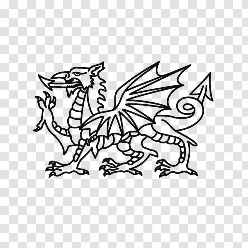 Flag Of Wales Colour By Number Welsh Dragon Coloring Book Transparent PNG