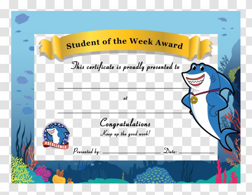 Academic Certificate Student Great White Shark Killer Whale Clip Art - Template Transparent PNG