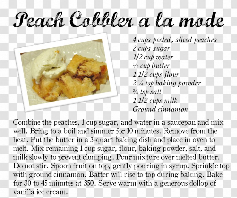 Cuisine Recipe Education Love - Cobbler Transparent PNG