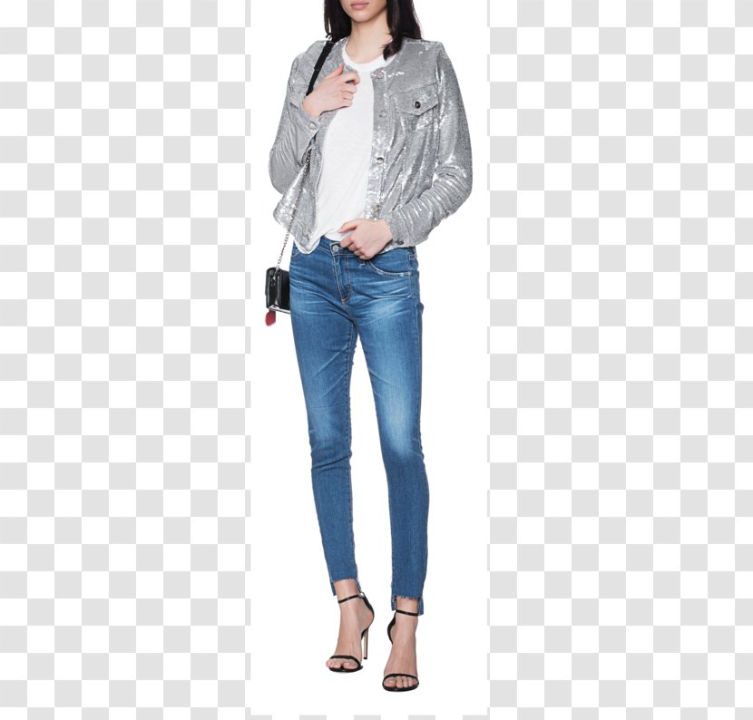 Jeans Denim Jacket Dress Clothing - Sleeve - Model Transparent PNG