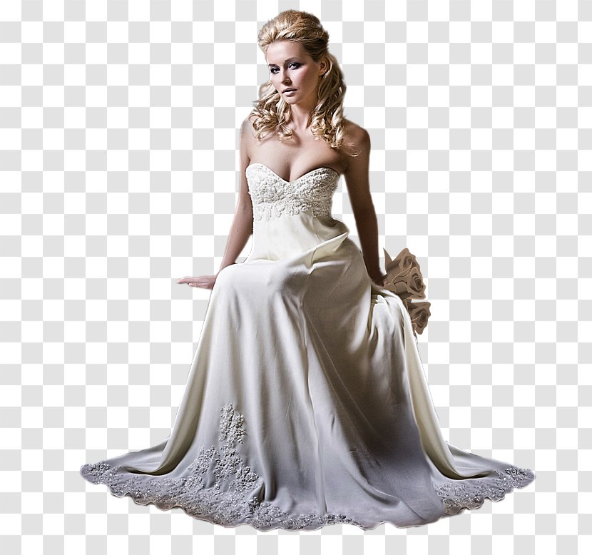 Wedding Dress Bride Woman Gown - Figurine Transparent PNG