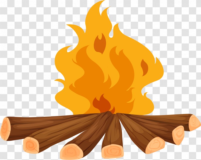 Camp Firewood Heap - Bonfire - Clip Art Transparent PNG