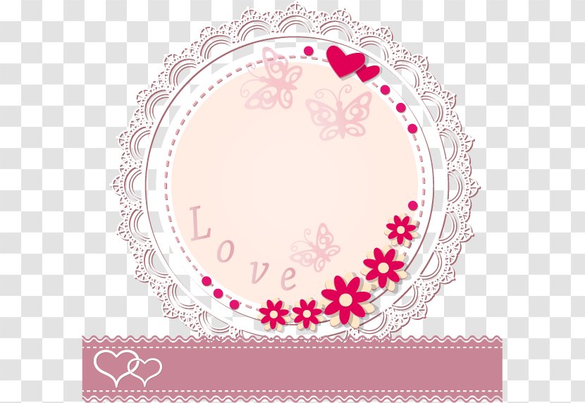 Valentines Day - Infographic - Heart-shaped Lace Border Transparent PNG
