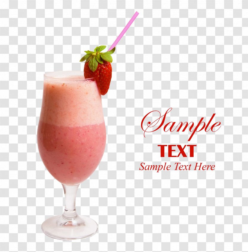 Ice Cream Milkshake Smoothie Tea Juice - Flavor - Strawberry Transparent PNG