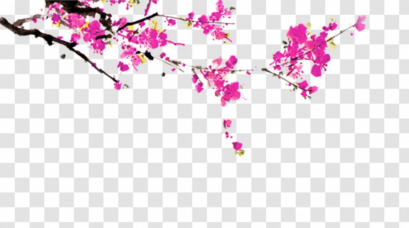 Chinese New Year Download Clip Art - Cherry Blossom - Plum Corner Transparent PNG