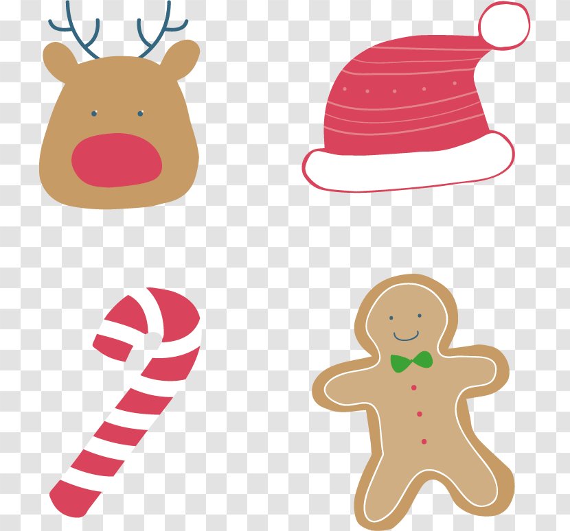 Reindeer Christmas Cookie Clip Art - Biscuit - Cookies CHRISTMAS Element Transparent PNG