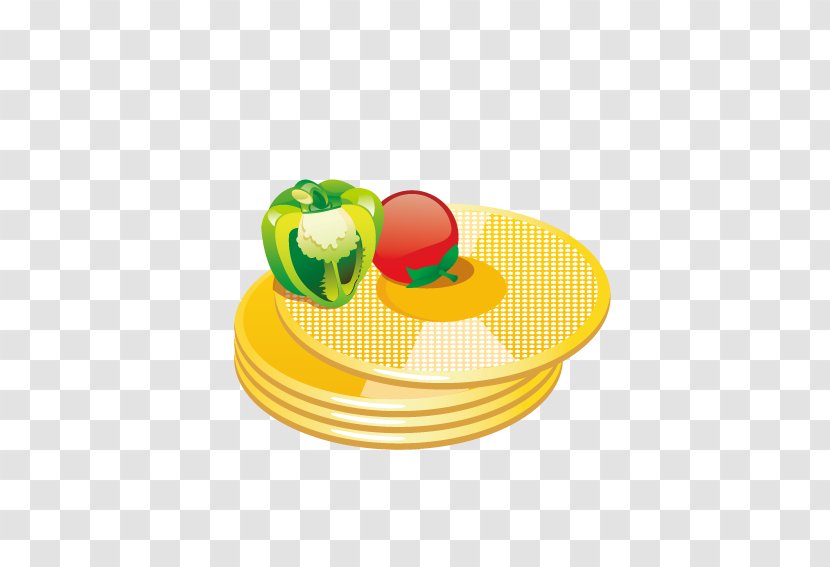 Bell Pepper Illustration - Capsicum Annuum - Tomatoes Placed On The Plate Transparent PNG