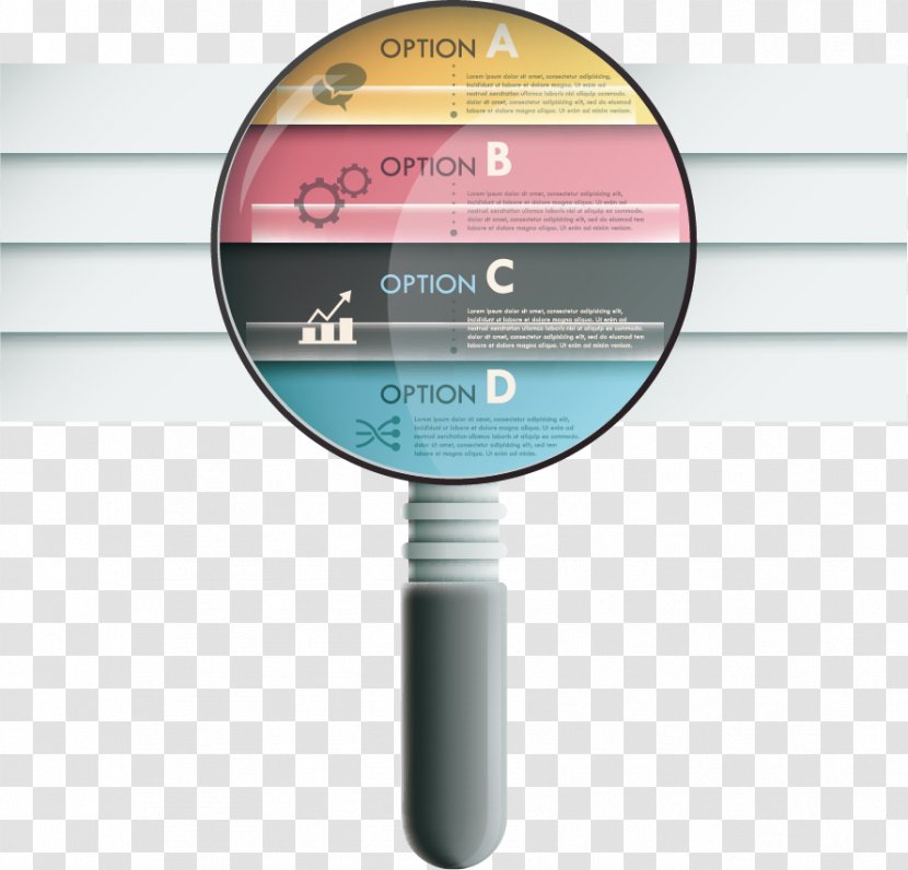 Magnifying Glass Chart Computer Graphics - Creative Vector Transparent PNG