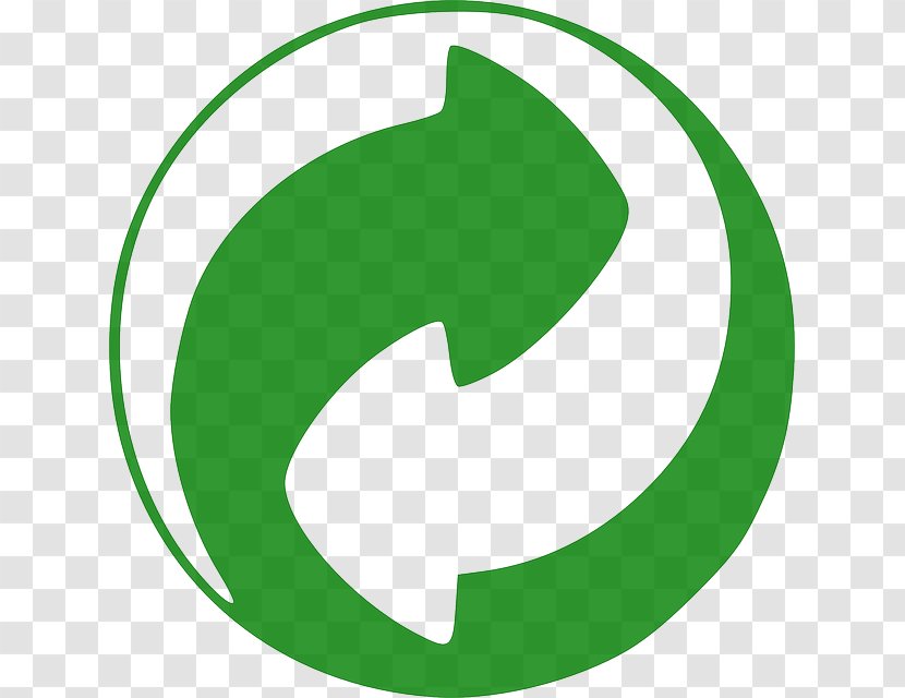 Green Dot Recycling Symbol Logo Codes - Text Transparent PNG