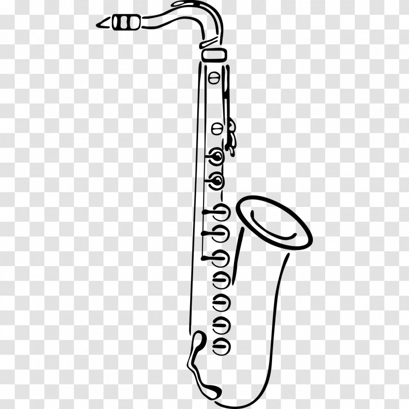Saxophone Wind Instrument Musical - Flower - Linear Transparent PNG