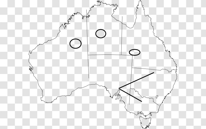 Australia Blank Map Clip Art - White - Drawing Transparent PNG