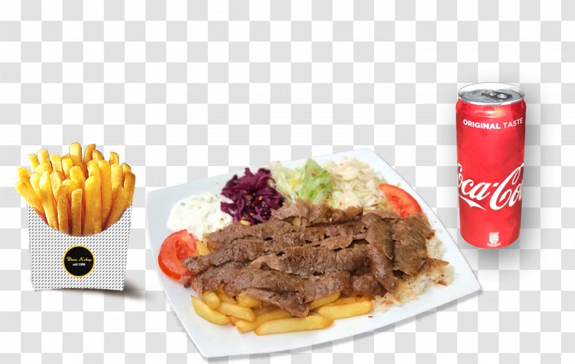 French Fries Doner Kebab Dürüm İskender Kebap Turkish Cuisine - Full Breakfast - Iskender Transparent PNG