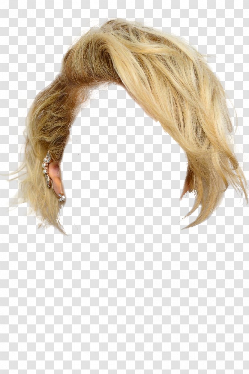Hairstyle Wig Blond - Hair Styling Tools - Hairdressing Transparent PNG