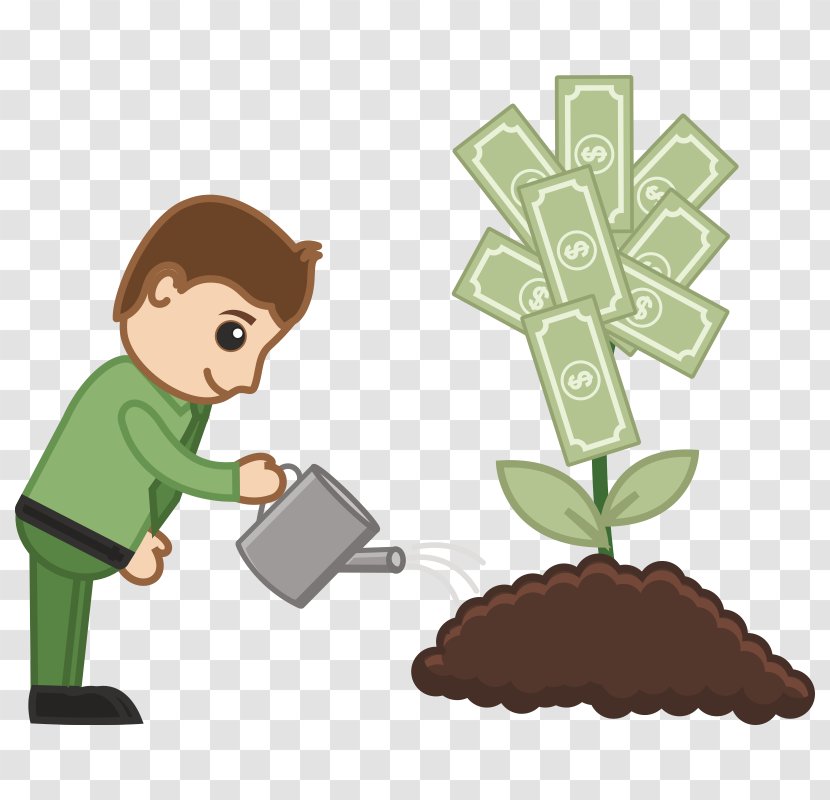 Money Investment Cartoon - Royaltyfree - Tree Transparent PNG