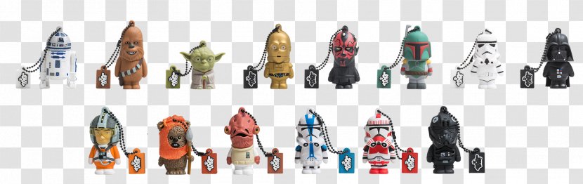 Yoda R2-D2 Anakin Skywalker Stormtrooper USB Flash Drives Transparent PNG
