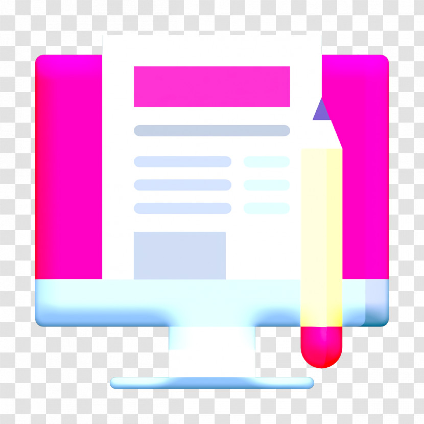 Blogging Icon Writer Icon Seo & Online Marketing Icon Transparent PNG