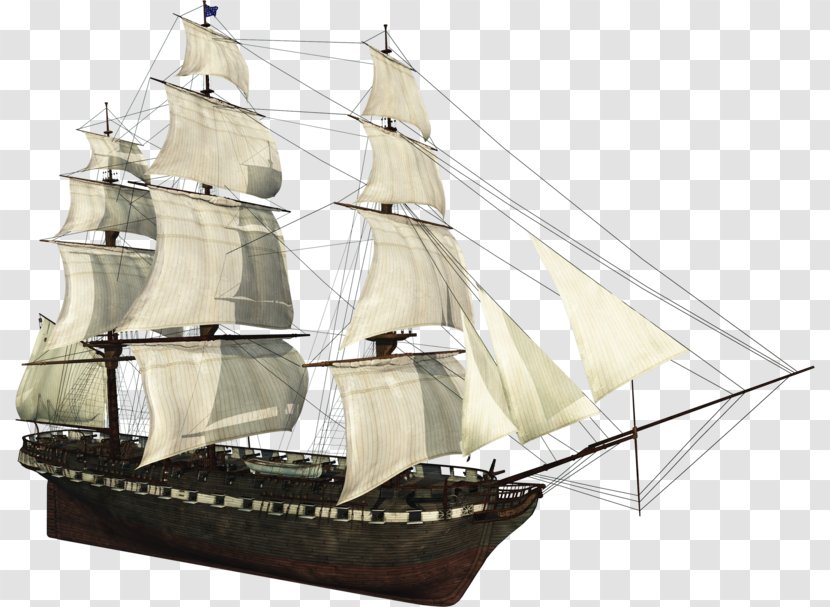 Brigantine Galleon Caravel Ship Of The Line Barque - Schooner Transparent PNG