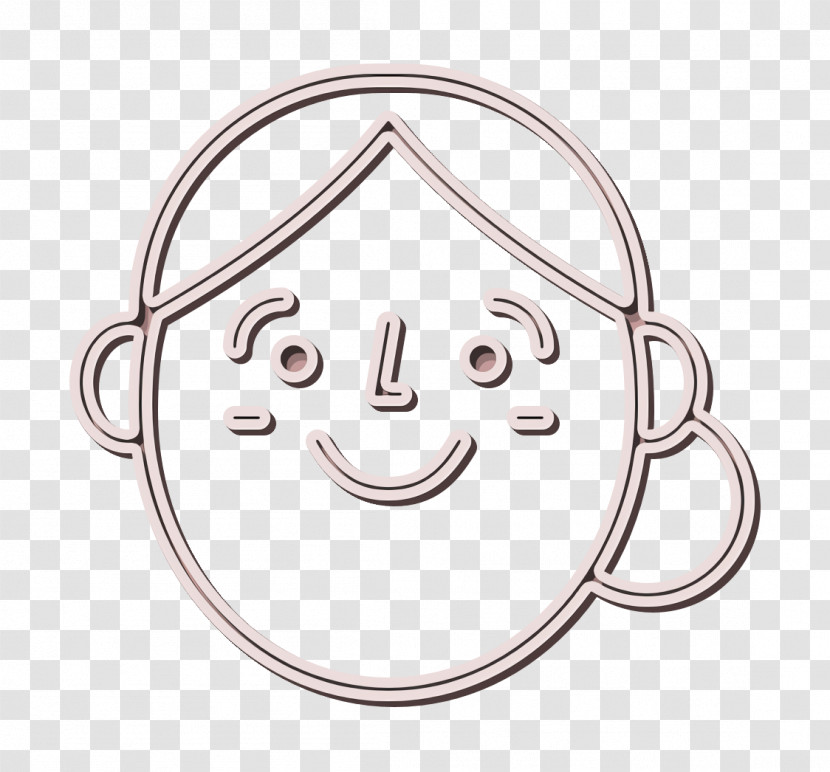 Woman Icon Happy People Outline Icon Emoji Icon Transparent PNG