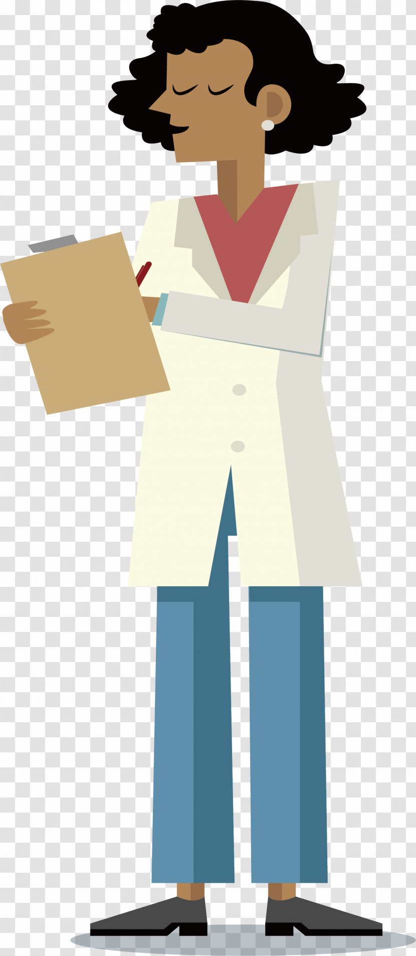 Physician Woman Illustration - Silhouette - A Doctor Who Writes Cases Transparent PNG