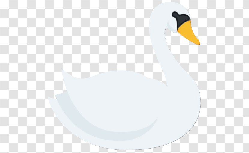 Water Cartoon - Goose - Tundra Swan Black Transparent PNG