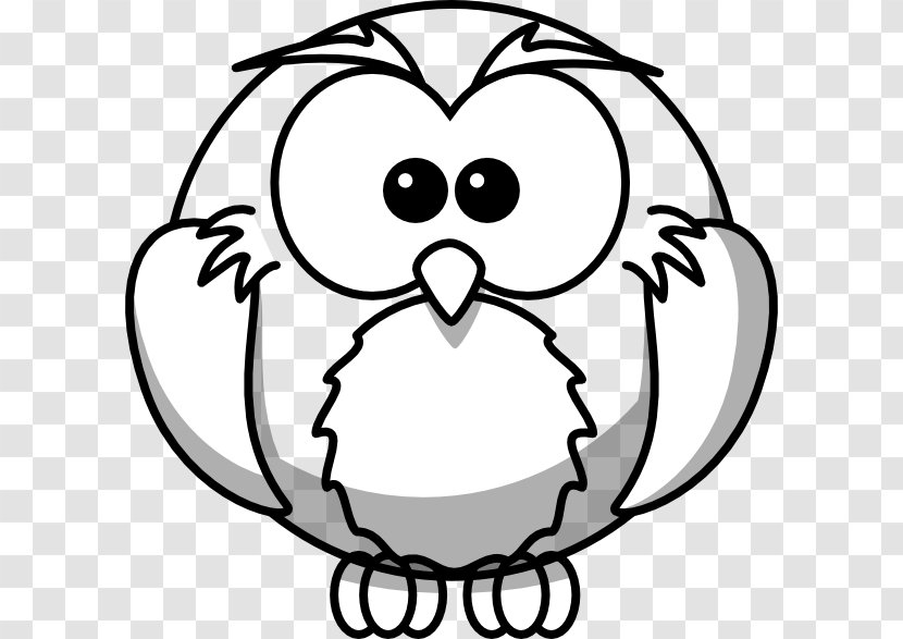 Snowy Owl Drawing Outline Clip Art - Tree - Animal Drawings Transparent PNG