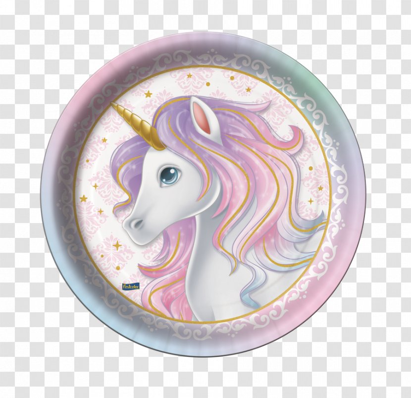 Unicorn Cloth Napkins Party Cup Birthday - Fictional Character Transparent PNG