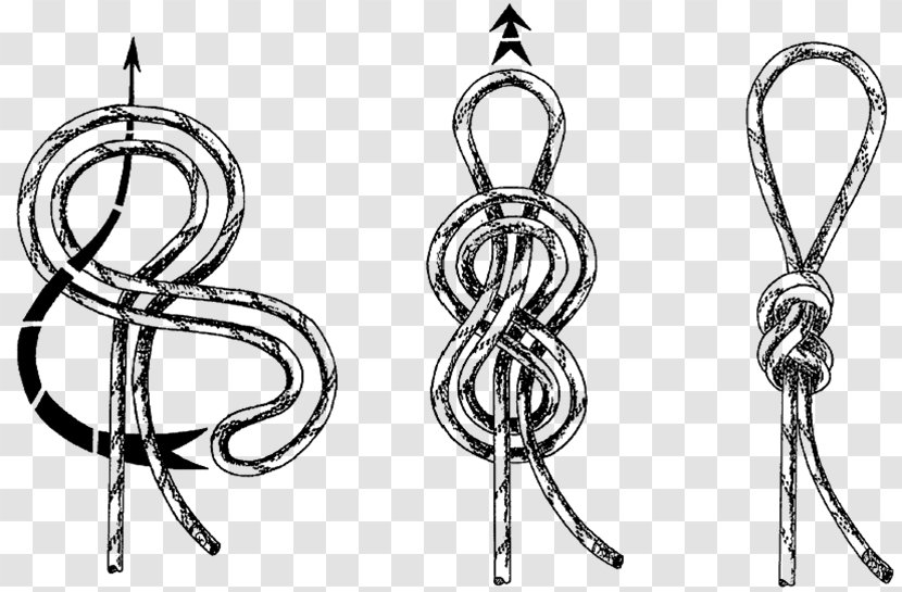 Figure-eight Knot Rope Butterfly Loop Abseiling - Hardware Accessory - Figureeight Transparent PNG