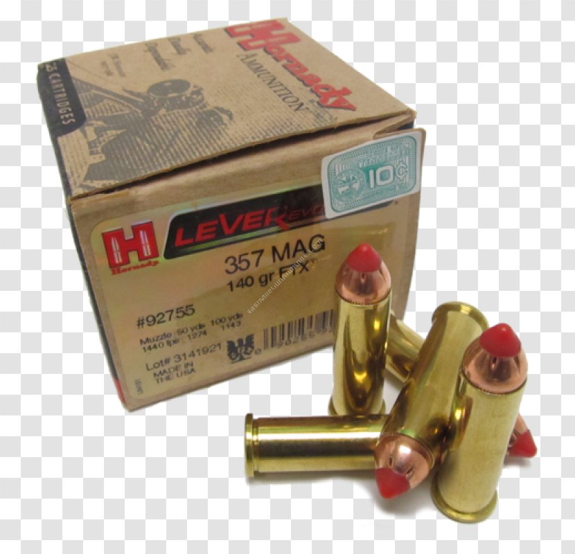 Bullet Ammunition .357 Magnum Lever Action Hornady - Silhouette Transparent PNG