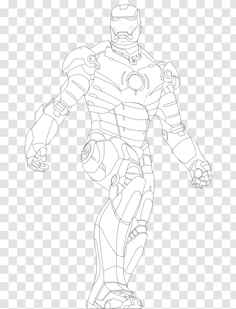 Line Art Figure Drawing Sketch - Fiction - Iron Man Transparent PNG
