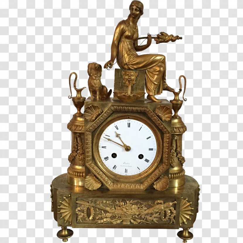 Mantel Clock Antique Ormolu France - Pendulum Transparent PNG