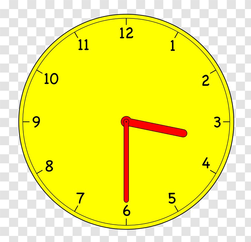 Digital Clock Clip Art - Yellow Transparent PNG