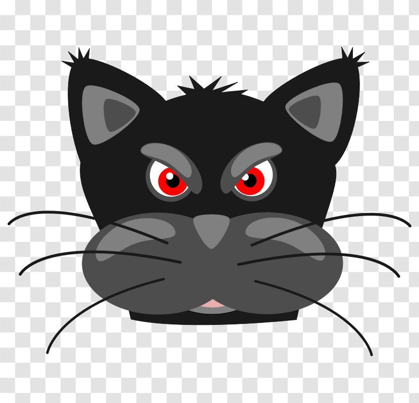 Black Cat Kitten Clip Art - Like Mammal - Angry Pictures Of People Transparent PNG