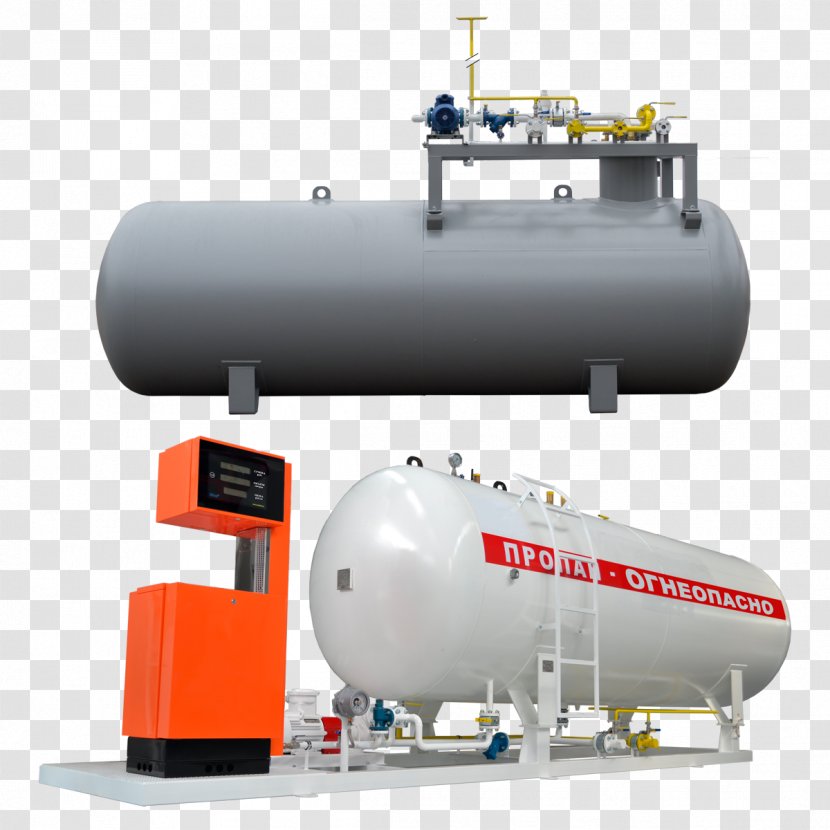 Agzs Liquefied Petroleum Gas Gasoline Diesel Fuel - Compressor - Propane Transparent PNG