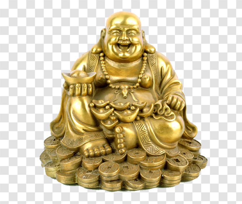 Maitreya Budai Buddhism Buddharupa Luck - Sculpture - Rohan Do Creative Coin Transparent PNG