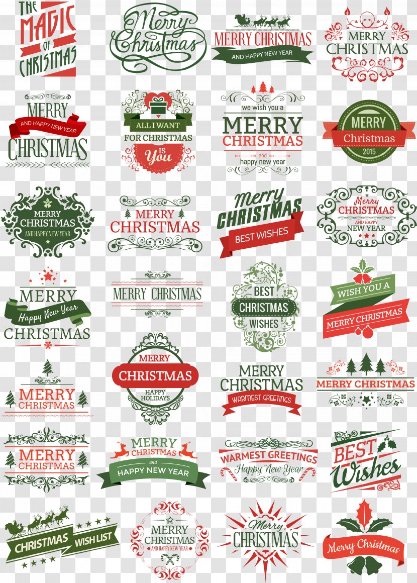 Euclidean Vector Christmas New Year Clip Art - Product - Badge Transparent PNG