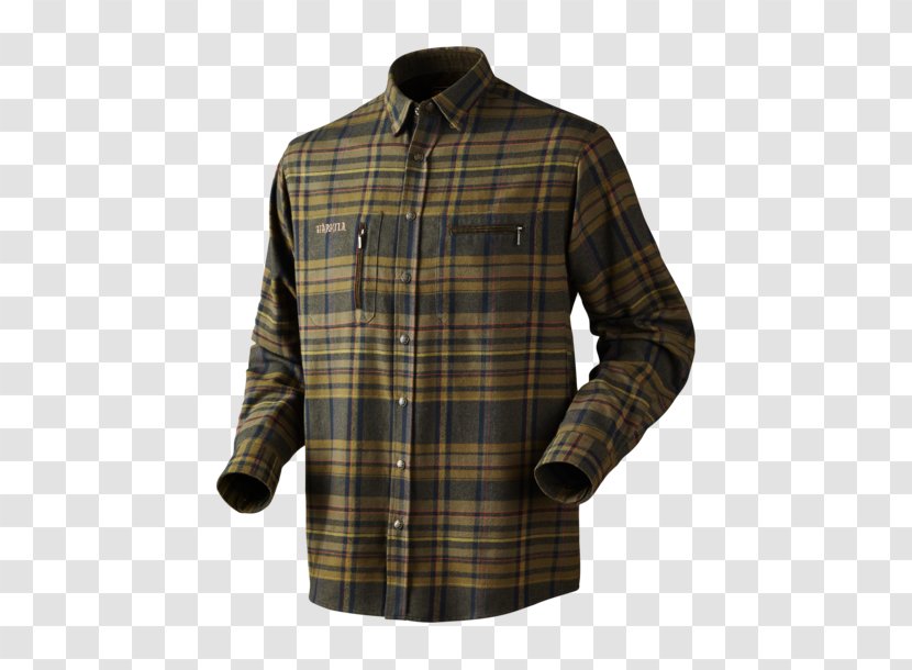 Long-sleeved T-shirt Cotton Sweater - Tartan Transparent PNG