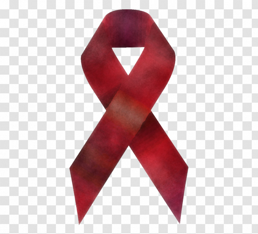 Red Ribbon Maroon Pink Textile Transparent PNG