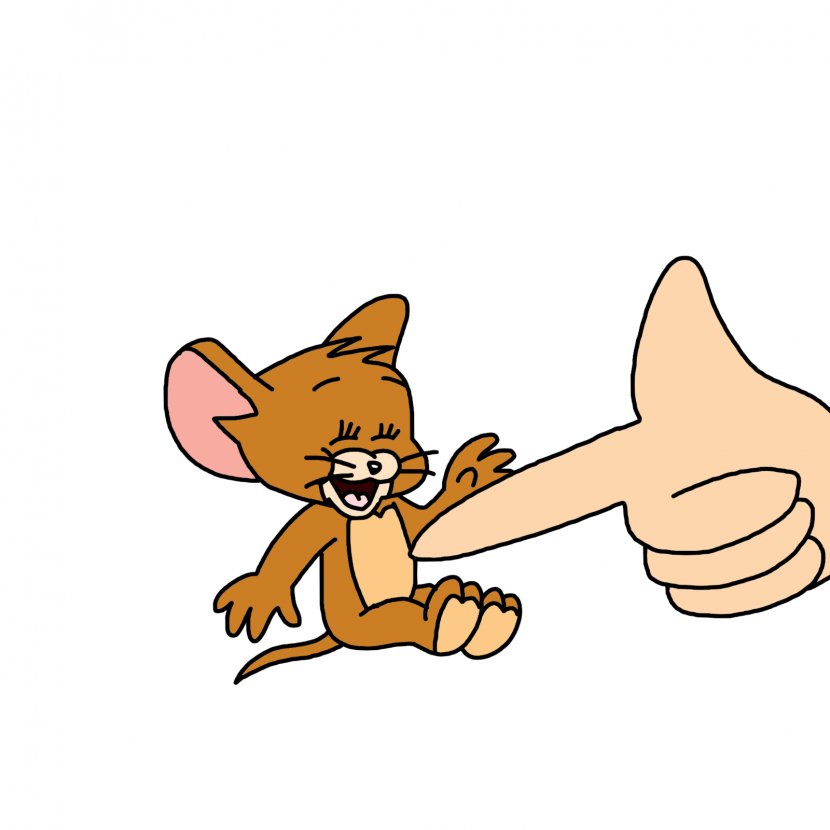 Jerry Mouse Cat Cartoon Hand Tom And - Flower Transparent PNG
