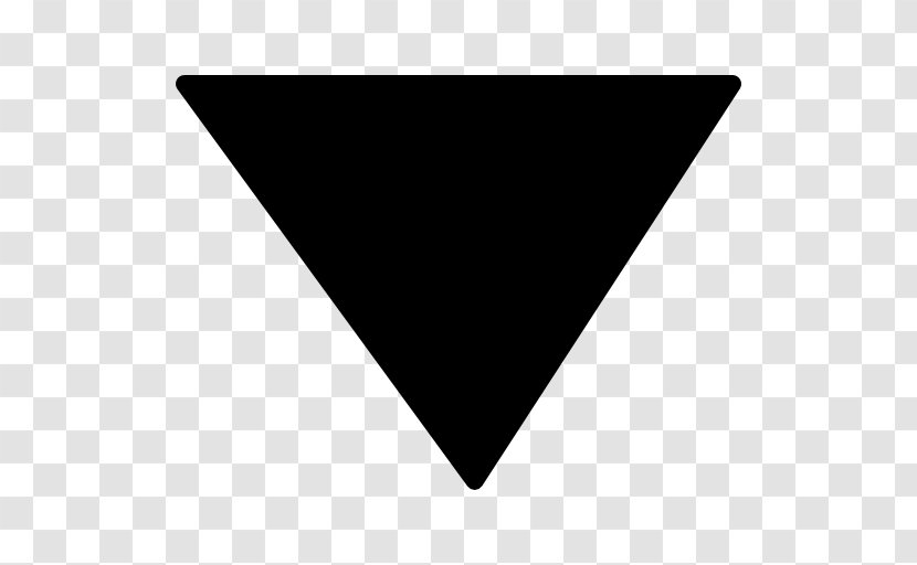 Pink Triangle Black Arrow Symbol - Cartoon - Inverted Transparent PNG