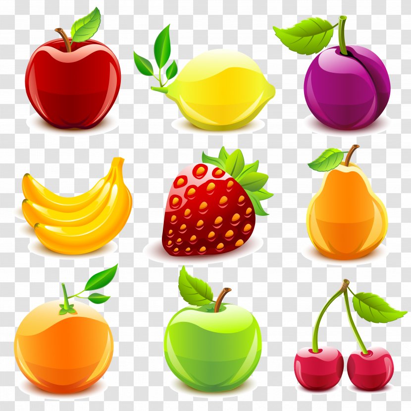 Fruit Illustration - Scalable Vector Graphics - Apples, Bananas, Strawberries, Pears, Watermelon Transparent PNG