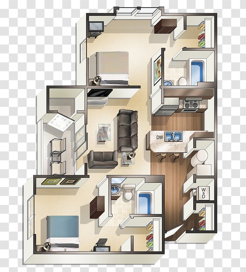 Apartment The Pointe At MSU House Urbana Renting - Condominium Transparent PNG