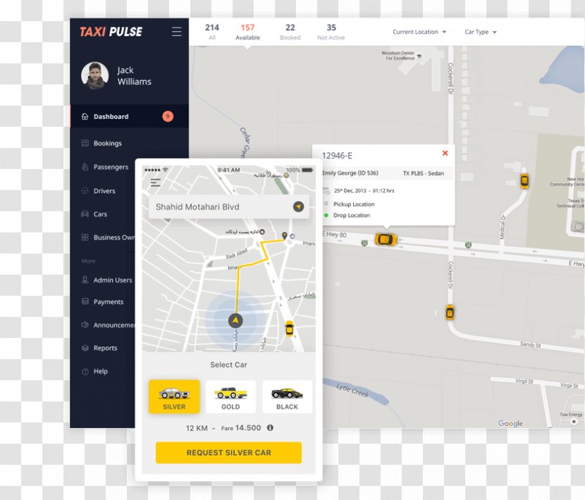 Taxi E-hailing Uber Dispatch - Android Transparent PNG